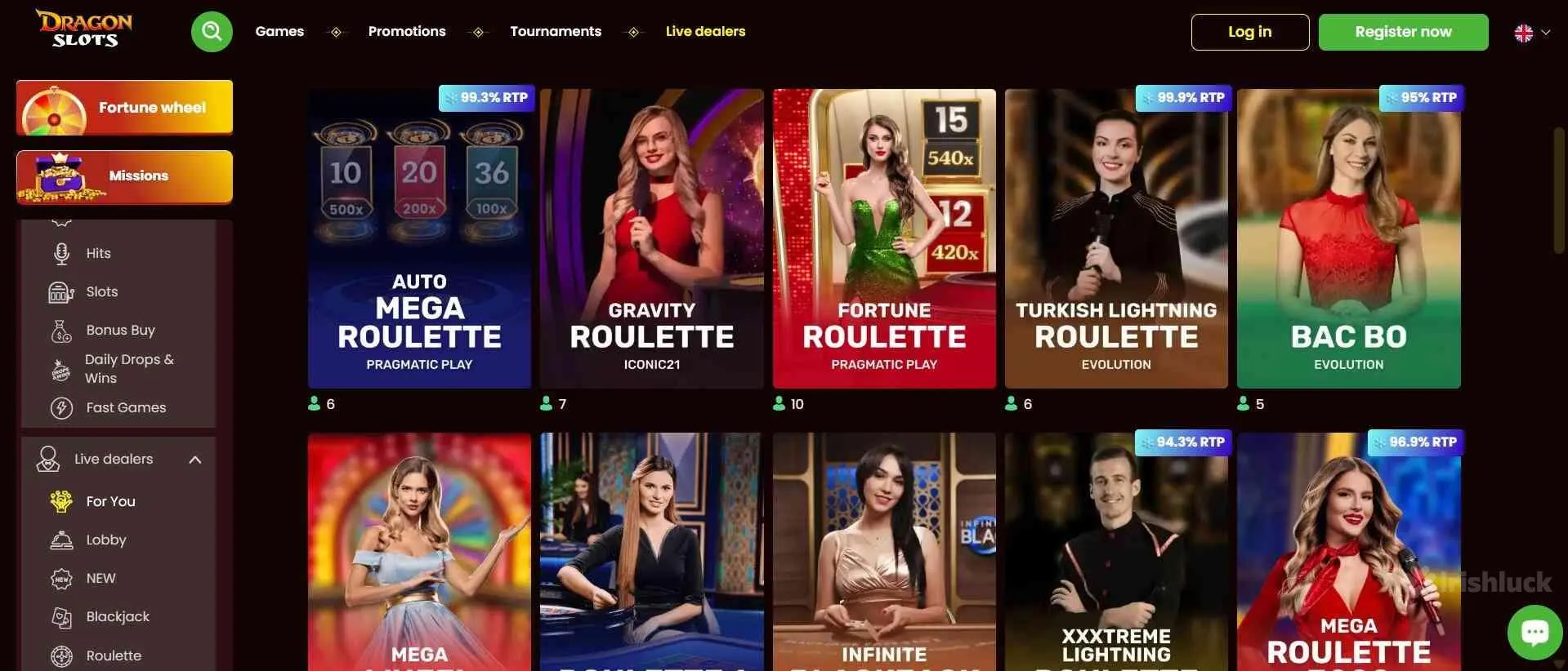 DragonSlot Casino screen